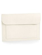 BagBase Filz Laptop-Hülle mit Einstecktasche – Soft White