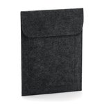 BagBase Filz-Tablet-Tasche mit Klettverschluss, Charcoal Melange 20 x 26 cm, BG727 – Bild 3