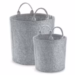 BagBase Sac fourre-tout en feutre look chiné, Charcoal Melange S (30 x 30 cm), BG728 – image 2