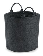 BagBase Filz-Tragetasche in Melange-Optik, Black M (40 x 40 cm), BG728 – Charcoal Melange