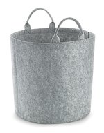 BagBase Filz-Tragetasche in Melange-Optik, Black M (40 x 40 cm), BG728 – Grey Melange