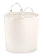 BagBase Filz-Tragetasche in Melange-Optik, Black M (40 x 40 cm), BG728 – Soft White