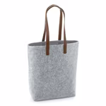 BagBase Sac premium en feutre avec sangles PU, Charcoal Melange/Black 29 x 38 x 12 cm, BG738 – image 3