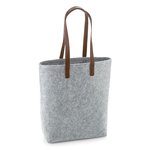 BagBase Premium Filz Tasche mit PU-Gurten, Charcoal Melange/Black 29 x 38 x 12 cm, BG738 – Bild 3