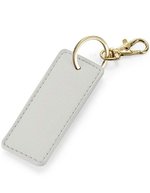 BagBase Boutique Schlüsselclip aus Saffiano-Leder, Black 3.5 x 9 cm, BG744 – Morbido Grigio