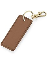 BagBase Boutique Schlüsselclip aus Saffiano-Leder, Black 3.5 x 9 cm, BG744 – Cuoio