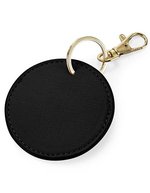BagBase Boutique Schlüssel-Clip aus Saffiano-Leder, Black Ø 7 cm, BG745 – Bild 2