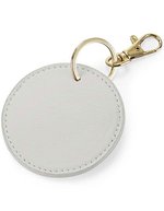 BagBase Boutique Schlüssel-Clip aus Saffiano-Leder, Black Ø 7 cm, BG745 – Doux Gris
