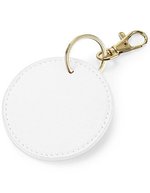 BagBase Boutique Schlüssel-Clip aus Saffiano-Leder, Black Ø 7 cm, BG745 – Doux Blanc