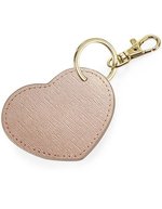 BagBase Boutique Herz Schlüsselclip aus PU, Black 7 x 6 cm, BG746 – Rose Gold