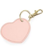BagBase Boutique Herz Schlüsselclip aus PU, Black 7 x 6 cm, BG746 – Soft Pink