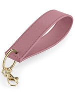 BagBase Boutique Wristlet Schlüsselanhänger aus PU-Leder – Dusky Pink