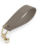 BagBase Boutique Wristlet Schlüsselanhänger aus PU-Leder, Dusky Pink 13 x 2.6 cm, BG747 – Taupe