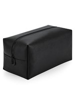 BagBase Boutique Kulturtasche aus PU-Kunstleder, Black M (23 x 11 x 11 cm), BG749 – Nero/Nero