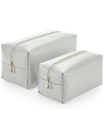 BagBase Boutique Kulturtasche aus PU-Kunstleder, Black M (23 x 11 x 11 cm), BG749 – Morbido Grigio
