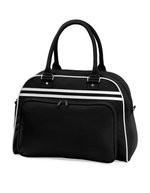 BagBase Retro Bowling Tasche mit Tragegriffen, Black/White 44 x 31 x 25 cm, BG75 – Black/White