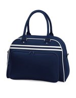 BagBase Retro Bowling Tasche mit Tragegriffen, Black/White 44 x 31 x 25 cm, BG75 – French Navy/White