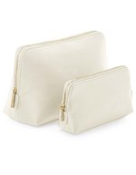 BagBase Boutique Accessory Case aus PU-Leder, Soft Grey M (18 x 11 x 4.5 cm), BG751 – Oyster