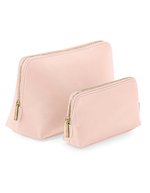 BagBase Boutique Accessory Case aus PU-Leder, Soft Grey M (18 x 11 x 4.5 cm), BG751 – Soft Pink