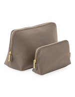 BagBase Boutique Accessory Case aus PU-Leder, Soft Grey M (18 x 11 x 4.5 cm), BG751 – Taupe