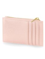 BagBase Boutique Kartenetui Saffiano-Lederoptik, Black 12.5 x 7.5 cm, BG754 – Soft Pink