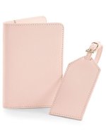 BagBase Boutique Reise-Set in Lederoptik, Black -, BG755 – Soft Pink