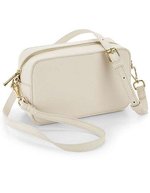 BagBase Boutique Umhängetasche aus Saffiano-Leder – Oyster