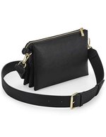BagBase Boutique Soft Umhängetasche aus PU-Kunstleder, Black 23 x 3.5 x 16 cm, BG759 – Bild 1