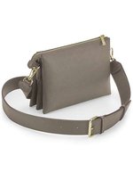 BagBase Boutique Soft Umhängetasche aus PU-Kunstleder – Taupe