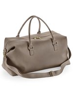 BagBase Boutique Weekender Tasche aus PU-Leder, Black 53 x 26 x 24 cm, BG760 – Taupe