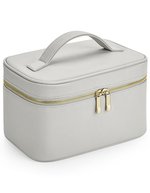 BagBase Boutique Vanity Case aus Saffiano-Kunstleder, Black 23 x 15 x 14 cm, BG763 – Soft Grey