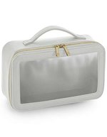 BagBase Kulturtasche mit Sichtfenster und Reißverschluss, Black 26 x 16 x 9 cm, BG764 – Morbido Grigio