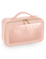 BagBase Kulturtasche mit Sichtfenster und Reißverschluss, Black 26 x 16 x 9 cm, BG764 – Morbido Rosa