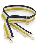 Boutique Adjustable Bag Strap – Navy/Oyster/Yellow