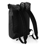 BagBase Sac à Dos Roll-Top Noir en Bâche, Black 26 x 43 x 13 cm, BG815 – Bild 4