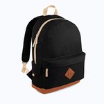BagBase Heritage Rucksack 600D-Polyester schwarz/navy, Black 31 x 45 x 19 cm, BG825 – Bild 1