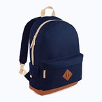 BagBase Heritage Rucksack 600D-Polyester schwarz/navy, Black 31 x 45 x 19 cm, BG825 – French Navy