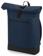 BagBase Roll-Top Laptop-Rucksack aus 600D Polyester, Black 32 x 44 x 13 cm, BG855 – Blu navy francese