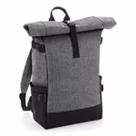 BagBase Block Roll-Top Rucksack mit Laptopfach, Black/Black 28 x 48 x 15 cm, BG858 – Bild 3