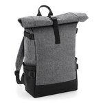 BagBase Block Roll-Top Rucksack mit Laptopfach, Black/Black 28 x 48 x 15 cm, BG858 – Bild 3