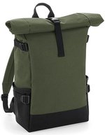 BagBase Block Roll-Top Rucksack mit Laptopfach – Olive Green/Black