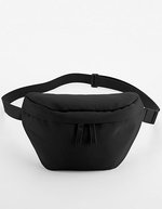 BagBase Recycelte Hüfttasche mit verstellbarem Riemen, Beige 25 x 16 cm, BG875 – Black