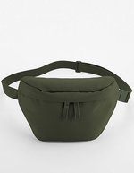 BagBase Recycelte Hüfttasche mit verstellbarem Riemen, Beige 25 x 16 cm, BG875 – Pine Green