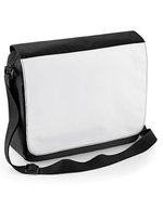 BagBase Sublimationsdruck Messenger Bag mit Klettverschluss – Black
