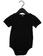 Baby Jersey Short Sleeve Onesie – Nero