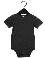 Baby Jersey Short Sleeve Onesie – Grigio scuro Melange