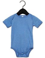 Baby Jersey Short Sleeve Onesie – Heather Columbia Blue
