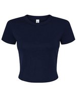 Bella+Canvas Micro Rib Baby T-Shirt mit Stretch-Passform, Athletic Heather XS, BL1010 – Solid Navy Blend