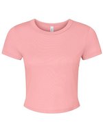 Bella+Canvas Micro Rib Baby T-Shirt mit Stretch-Passform, Athletic Heather XS, BL1010 – Solid Pink Blend