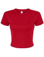 Bella+Canvas Micro Rib Baby T-Shirt mit Stretch-Passform, Athletic Heather XS, BL1010 – Solid Red Blend